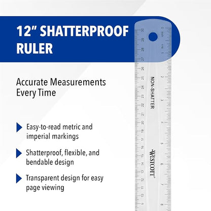 Westcott Shatterproof Ruler, Design - Image 2