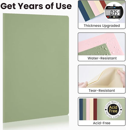 Sooez 6Pack Folders with Pockets, Pocket Folders with Extra Labels, Plastic - Image 3
