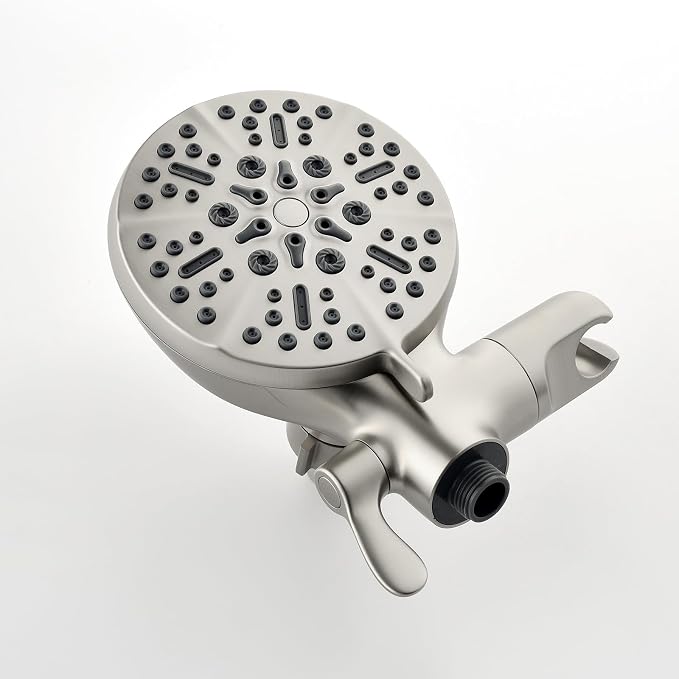 2 Handles Shower Faucet Shower System Complete 2 in 1 Shower Combo Set with Handheld Showerhead Shower Trim Kit Wall Mounted Shower Fixtures Brushed Nickel - Image 9