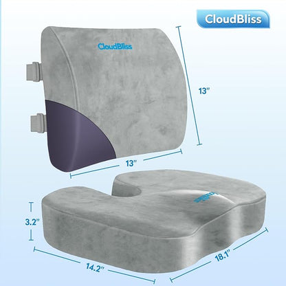 CloudBliss Lumbar Support Pillow & Seat Cushion Set - Image 5
