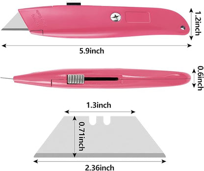 DIYSELF 2Pack Utility Knife Box Cutter Retractable Blade Heavy Duty, Box Cutters - Image 4