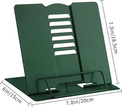 MSDADA Book Stand Metal Reading Rest Book Holder Adjustable Cookbook Documents - Image 4