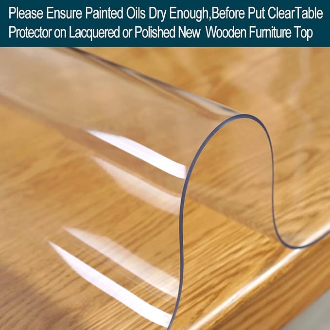 Clear Table Protector for Bench Entryway Coffee Side Bedside TV Cabinet PVC - Image 5