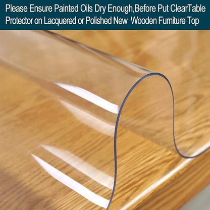 Clear Table Protector for Bench Entryway Coffee Side Bedside TV Cabinet PVC - Image 5
