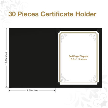 BELLE KR® Black Certificate Holders 8.5 x 11, Documents and Diplomas - Image 3