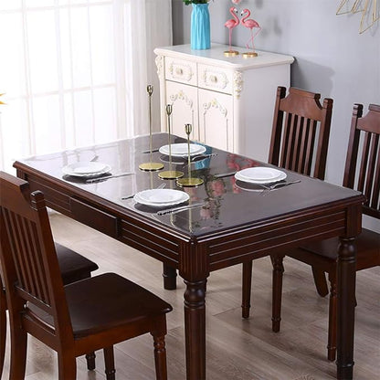 Clear PVC Table Protector 1.5mm Thick 38x71 Inch Dining Table Protector - Image 3