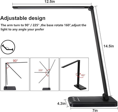White crown LED Desk Lamp Dimmable Table Lamp Reading Lamp - Image 5