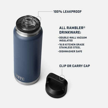 YETI Rambler 36 oz Bottle, Vacuum Insulated, Leakproof, Stainless Steel with Chug Cap | Vacuum Insulated, Leakproof, with Chug Cap - Image 2