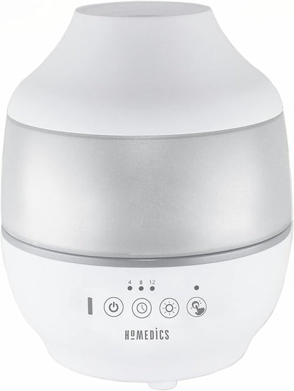 Homedics TotalComfort Humidifier – Large Air Humidifiers for Bedroom, Plants, Office – Cool Mist, Essential Oil Pads and Built-In Timer, 7-Color Night-Light, 2 Mist Settings, White - Image 4