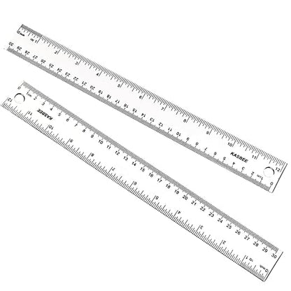 Plastic Ruler 12 inch, Centimeters, Millimeters, Straight Measuring Tools by KASBEE