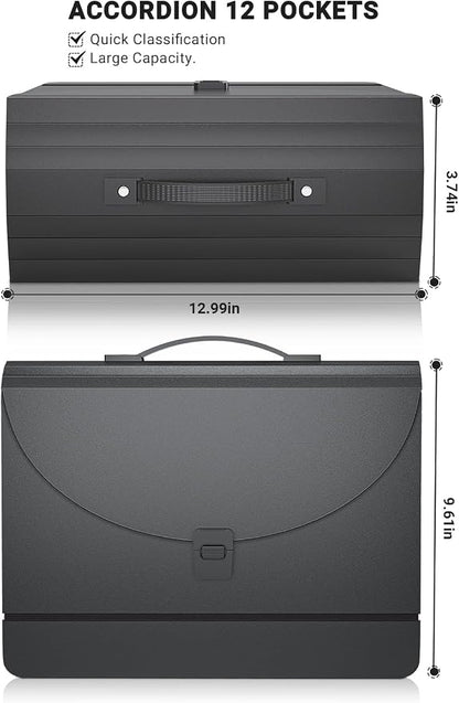 Expanding File Folder/Accordion File Organizer/Portable File Box - Image 4