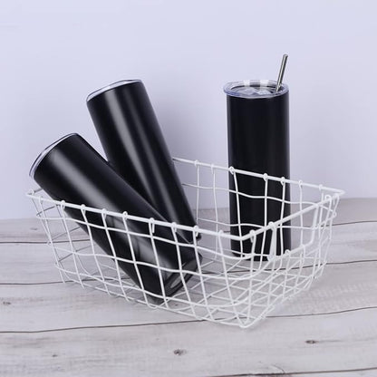 16 Pack 20 Oz Straight Skinny Tumblers,Individually Gift Boxed Stainless Steel Slim Skinny Tumbler Set Bulk, 20 Oz Insulated Slim Thin Travel Tumbler Cup for Diy, Black - Image 5