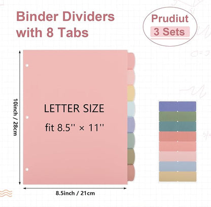 3 Sets of 24Pcs Binder Dividers - Image 2