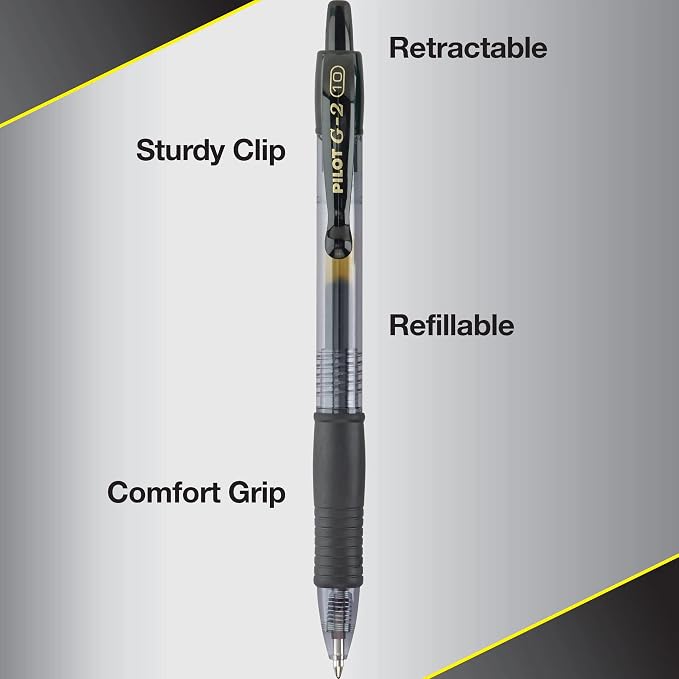PILOT G2 Premium Refillable and Retractable Rolling Ball Gel Pens, Bold Point - Image 4