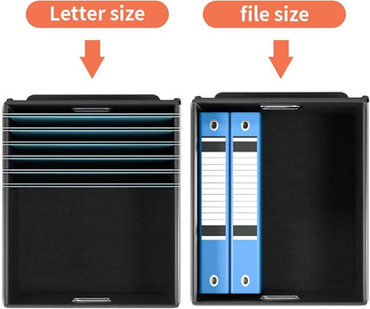 File Organizer Box with Lid, Collapsible File Folder Organizer - Image 3