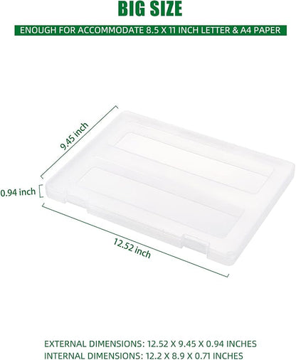 Denkee 8 Pack A4 Paper Organizer Box, Plastic Board Game Storage - Image 4