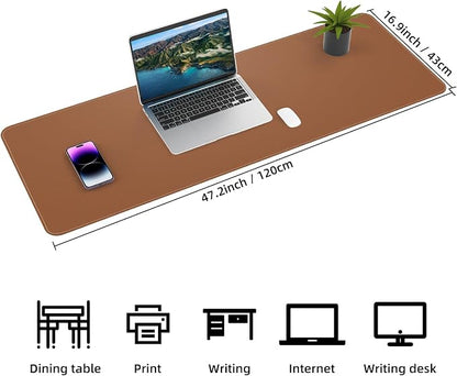 AFIING Leather Desk Pad Protector, Large Desk Mat - Image 2