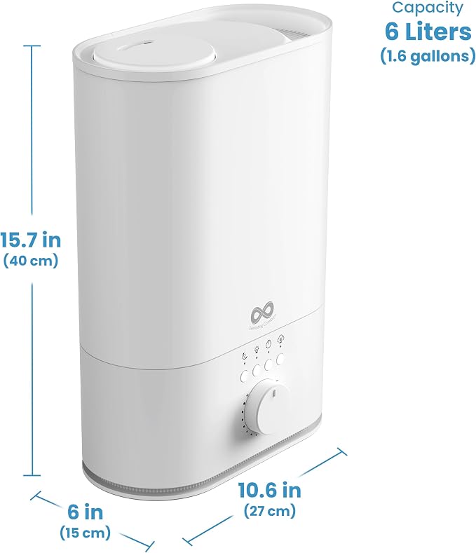 Everlasting Comfort 6L Humidifiers for Bedroom, Quiet 50HR Runtime No-Filter Supersized Cool Mist Humidifier Large Room for Whole House, Plants, Baby Nursery, Allergies, Dry Skin, Congestion, Indoor - Image 2