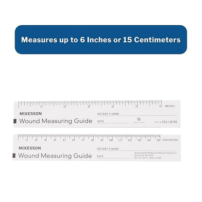 McKesson Wound Measuring Guide Ruler, Non-Sterile, 6 in - Image 2