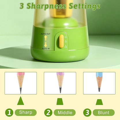 Rechargeable Electric Pencil Sharpener, 6-12mm Auto in & Out Fully Automatic - Image 4