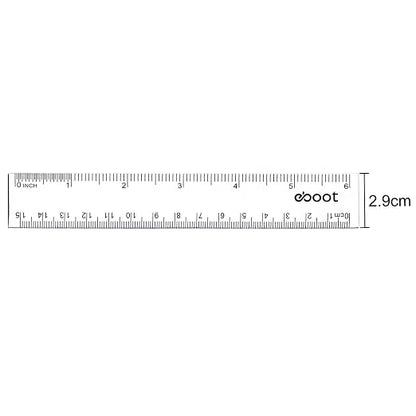 EBOOT 2 Pack Plastic Ruler Straight Ruler Plastic Measuring Tool - Image 2