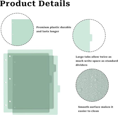 3 Ring Dark Green Binder Dividers - Image 4
