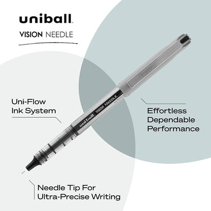 uniball Vision Needle Rollerball Pens, Fine Point, 12 Pack - Image 3