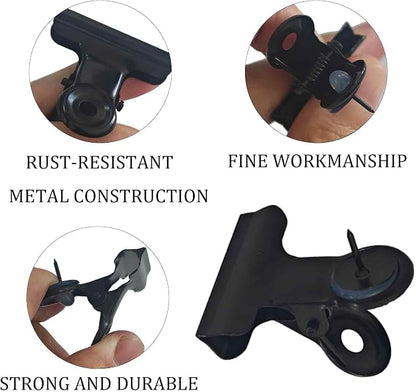 30PCS Black Push Pin Clips, Metal Mini Thumb Tacks - Image 5