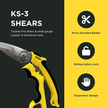 Miller KS‑3 Angle‑Head Kevlar Scissors & Cable Cutter – Fiber Optic Shears - Image 3