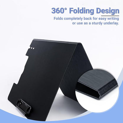 Clipboard Folder, with Dual Metal Clips, Embossed-Texture, Folding 360° Rotating - Image 5
