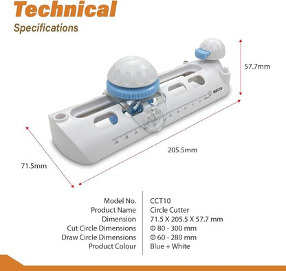 DIY Circle Cutter & Drawer – Adjustable 3–12 Inch Diameter, Stainless Steel - Image 4