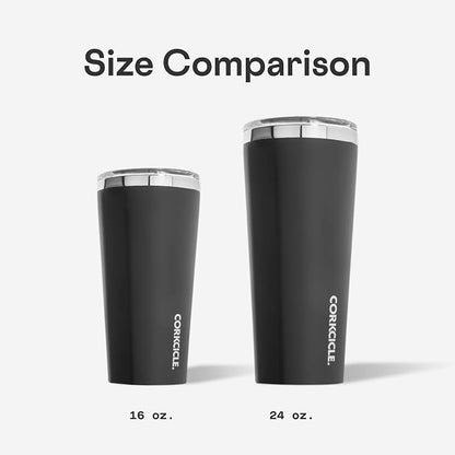 Corkcicle Classic Tumbler - Keeps Drinks Cold for 9 Hours & Hot for 3 - Triple-Insulated Stainless Steel - Holiday Tumbler Gift - 24 oz - Powder Puff - Image 7