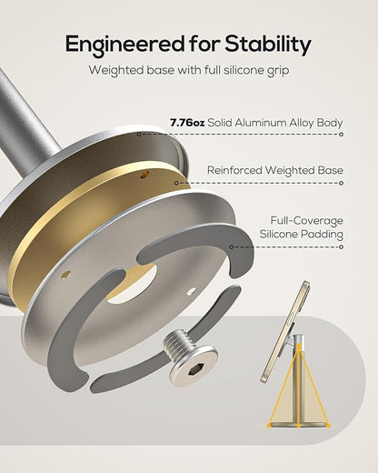 Nulaxy Magnetic Full Aluminum Cell Phone Stand - Image 5