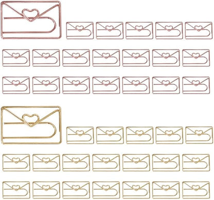 OWLFAVO 40pcs Envelope Shape Paper Clips by OWLFAVO