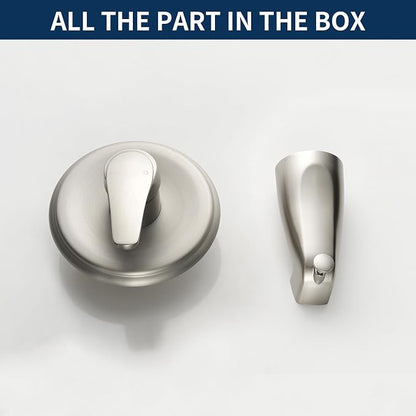 Shower Valve Trim Kit with Tub Spout Brushed Nickel Tub Shower Rough-In Mixer Valve Bathroom Trim Kit - Image 5