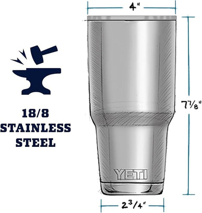YETI Rambler 30 oz Tumbler, Stainless Steel, Vacuum Insulated with MagSlider Lid, Ultramarine Violet - Image 2