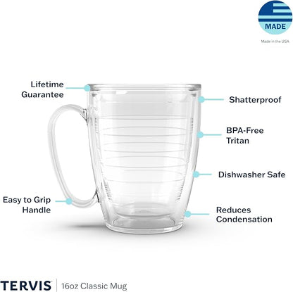 Tervis Clear & Colorful Tabletop Made in USA Double Walled Insulated Tumbler Travel Cup Keeps Drinks Cold & Hot, 16oz Mug, River Rock - Image 3