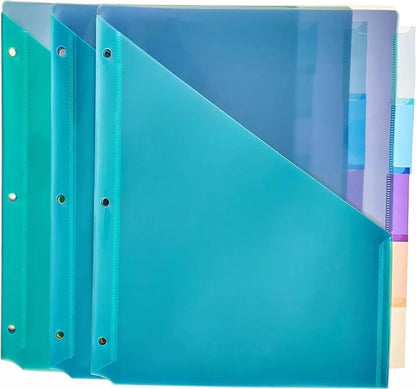 Amazon Basics 5-Tab Dividers for 3 Ring Binder, Two Pocket, Letter Size by AmazonBasics