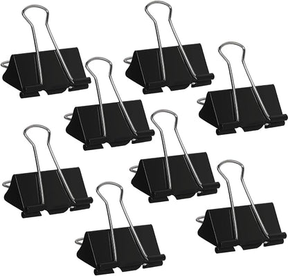 Medium Binder Clips 1.6 Inch, Large Binder Clips Medium Paper Clamps by KAKAMINA