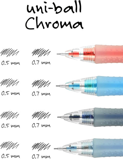 uniball Chroma Mechanical Pencil Starter Kit, HB #2, 4 Pack - Image 6