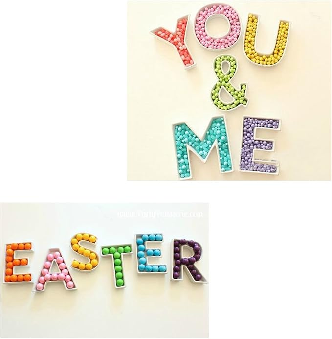 Coffeezone Small Porcelain Letter Candy Dish & Small Nuts Plates, Party Decor - Image 8