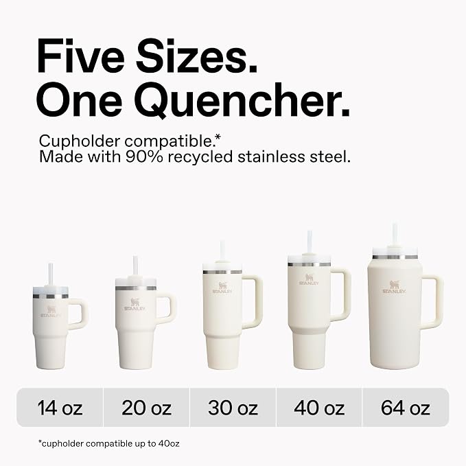 STANLEY Quencher H2.0 Flow State Tumbler, 40 oz, Vivid Violet | Handle and Straw | 3-Position Lid | Cup Holder Compatible for Travel | Insulated Stainless Steel Cup | BPA-Free - Image 5