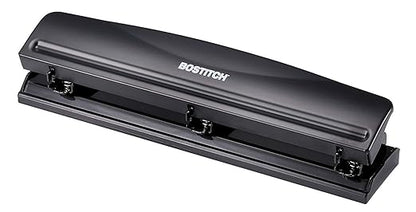 Bostitch Office 3 Hole Punch, Durable Metal, Rubber Base, 12 Sheets by BostitchOfficeProducts