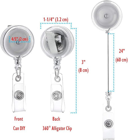 QREEL - 2 Pack - Retractable ID Name Badge Holder Reels - Image 2