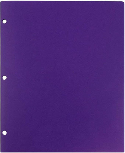 JAM PAPER Heavy Duty Plastic 3 Hole Punch Pocket Folders - Image 9