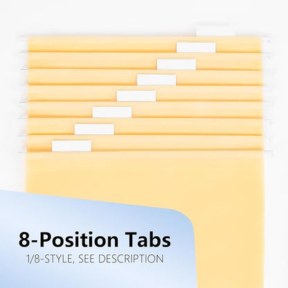 Plastic Hanging File Folders, 24 Pack Manila Hanging Folders，Letter Size - Image 4