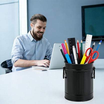 Noamus 9 Pack Metal Pen Holder, Mini Pencil Bucket - Image 4