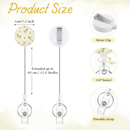 BESARME 3 Pack Retractable Badge Reels - Image 2