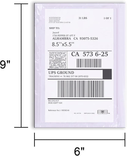 6" x 9" shipping label sleeves, Packing Slip Envelope Pouches - Image 2
