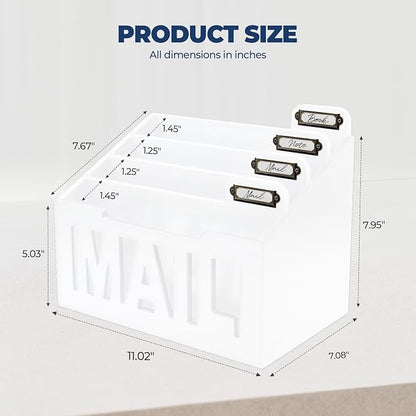 Mail Organizer Countertop, Desktop Mail Sorter - Image 3